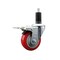 Service Caster 3.5'' Red Poly Swivel 1-1/4'' Expanding Stem Caster Total Lock Brake SCC-EXTTL20S3514-PPUB-RED-114 - alternate 1